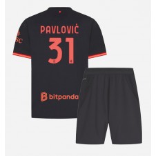 AC Milan Strahinja Pavlovic #31 Tredjeställ Barn 2026-27 Korta ärmar (+ Korta byxor)